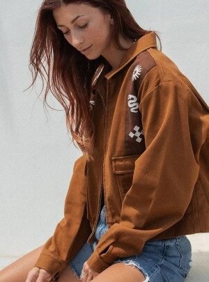 Women's Brown Casual Jacket