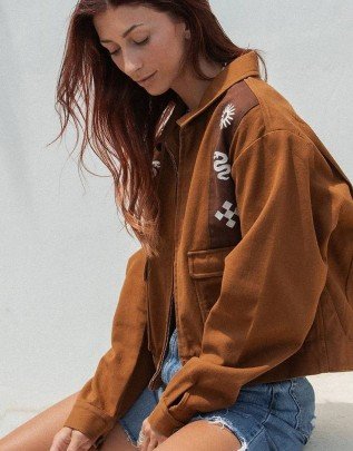 Women's Brown Casual Jacket